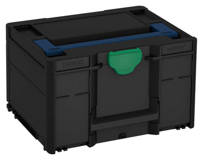 Systainer³ M 237, Black with Sapphire Blue lid handle and Signal Green catches