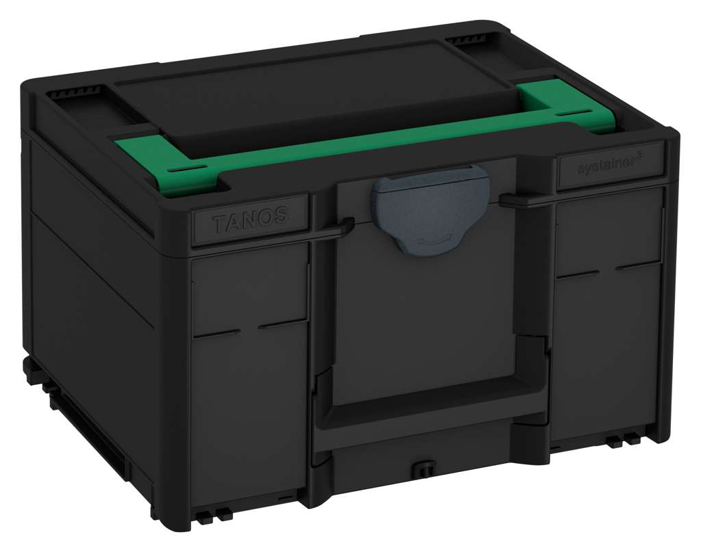 Systainer³ M 237, Black with Signal Green lid handle and Anthracite catches