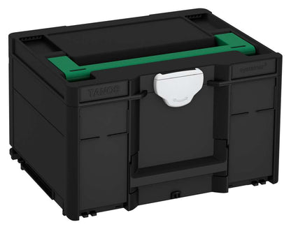Systainer³ M 237, Black with Signal Green lid handle and Light Grey catches