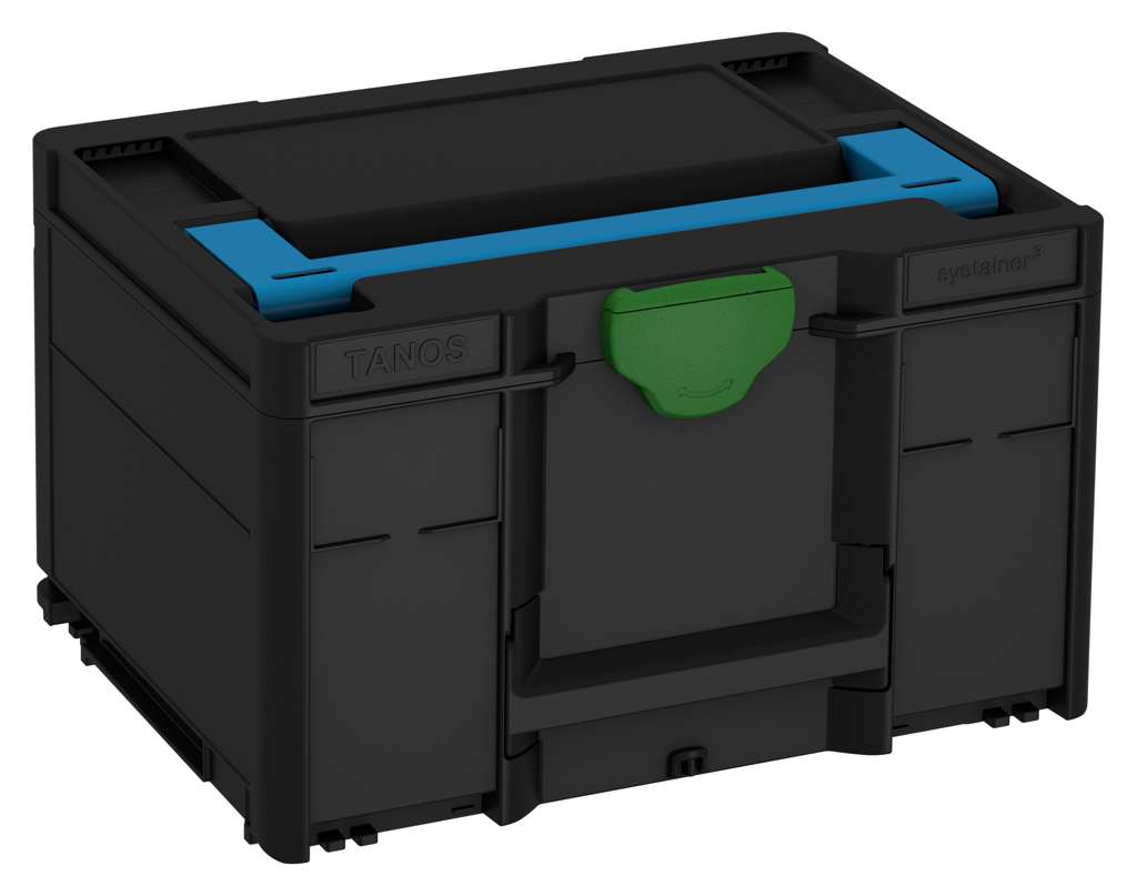 Systainer³ M 237, Black with Sky Blue lid handle and Emerald Green catches