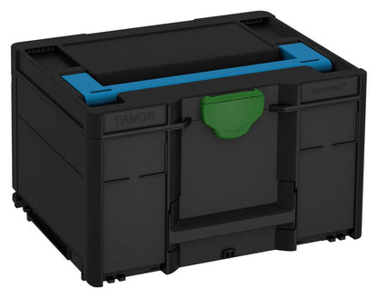 Systainer³ M 237, Black with Sky Blue lid handle and Emerald Green catches