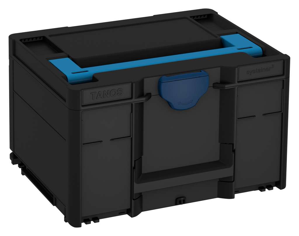 Systainer³ M 237, Black with Sky Blue lid handle and Sapphire Blue catches