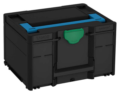 Systainer³ M 237, Black with Sky Blue lid handle and Signal Green catches