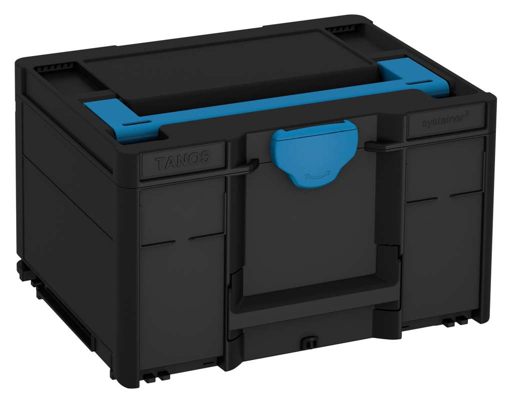 Systainer³ M 237, Black with Sky Blue lid handle and Sky Blue catches