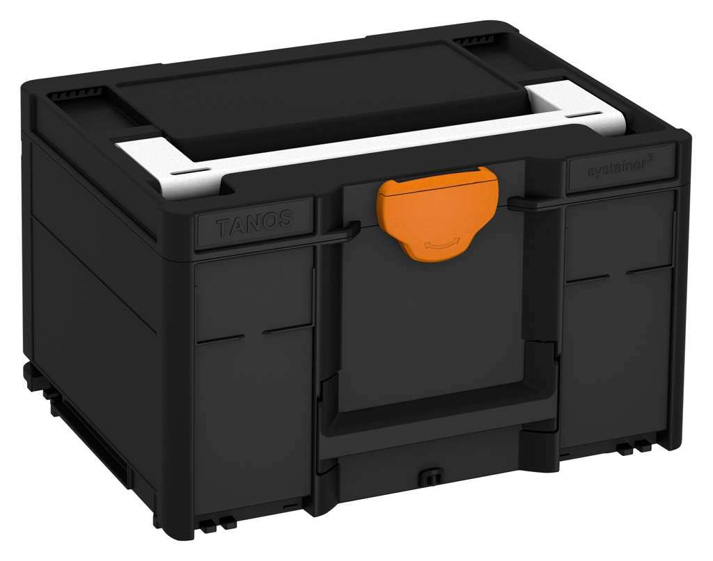 Systainer³ M 237, Black with White lid handle and Deep Orange catches