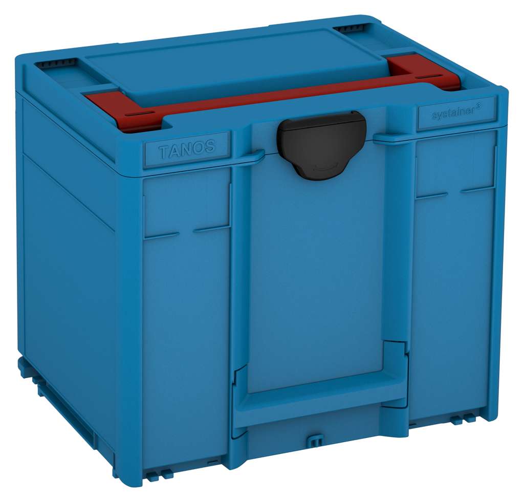 Systainer³ M 337, Sky Blue with Carmine Red lid handle and Black catches