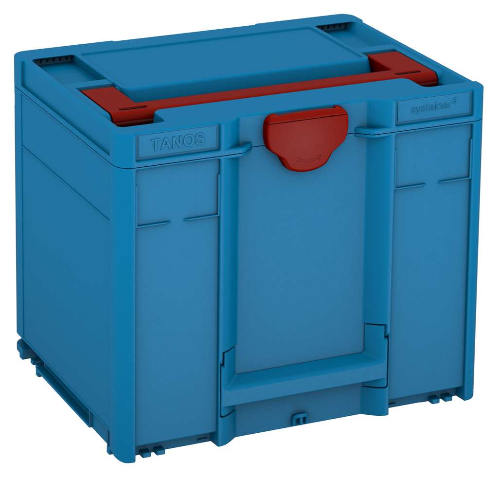Systainer³ M 337, Sky Blue with Carmine Red lid handle and Carmine Red catches