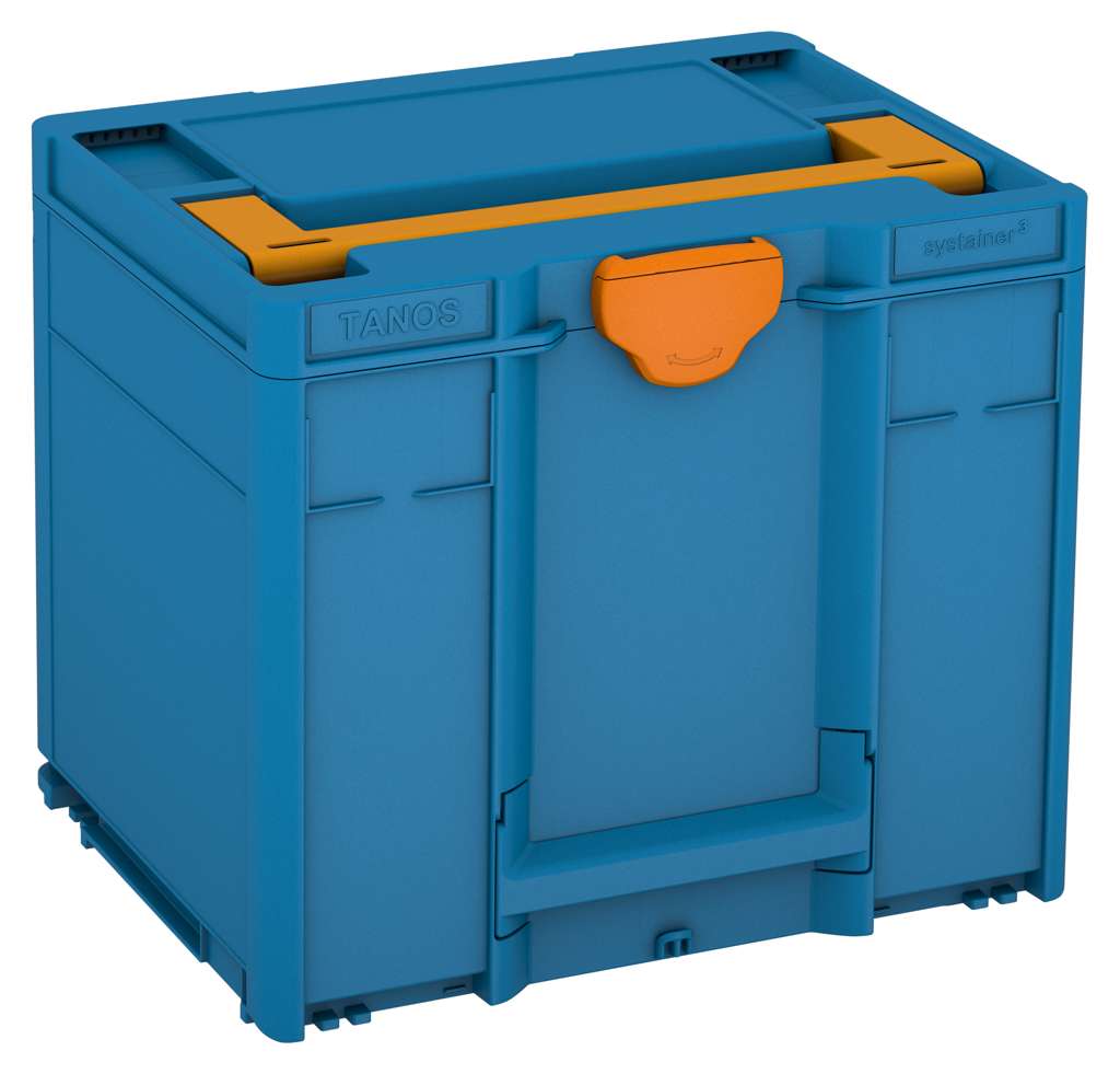 Systainer³ M 337, Sky Blue with Daffodil Yellow lid handle and Deep Orange catches