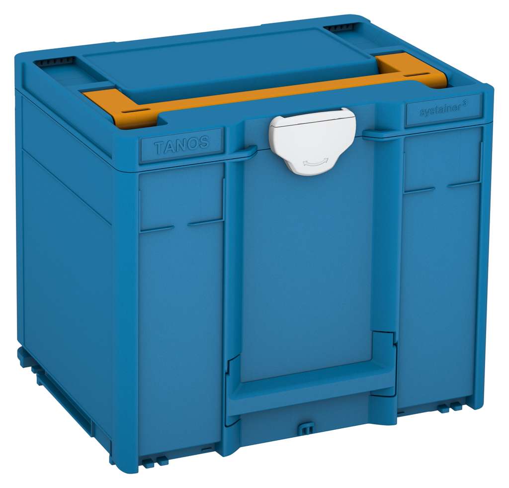Systainer³ M 337, Sky Blue with Daffodil Yellow lid handle and Light Grey catches