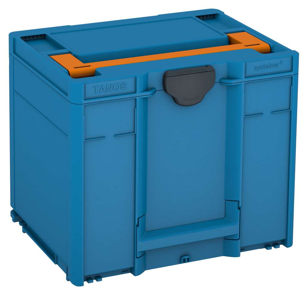 Systainer³ M 337, Sky Blue with Deep Orange lid handle and Anthracite catches