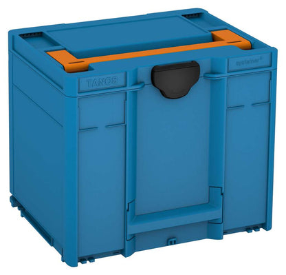 Systainer³ M 337, Sky Blue with Deep Orange lid handle and Black catches