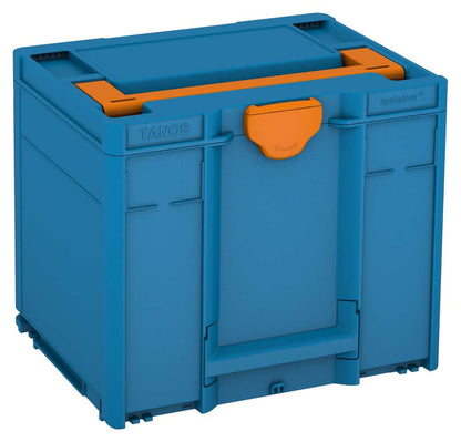 Systainer³ M 337, Sky Blue with Deep Orange lid handle and Deep Orange catches