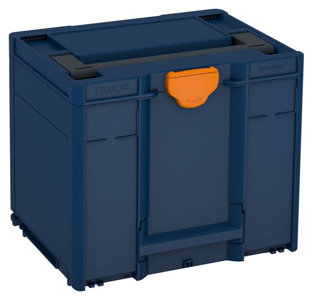 Systainer³ M 337, Sapphire Blue with Anthracite lid handle and Deep Orange catches