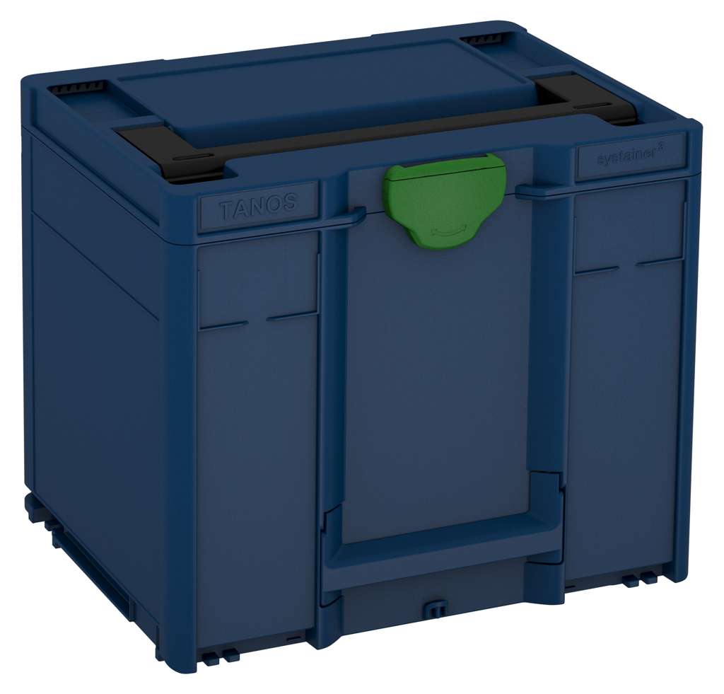Systainer³ M 337, Sapphire Blue with Black lid handle and Emerald Green catches
