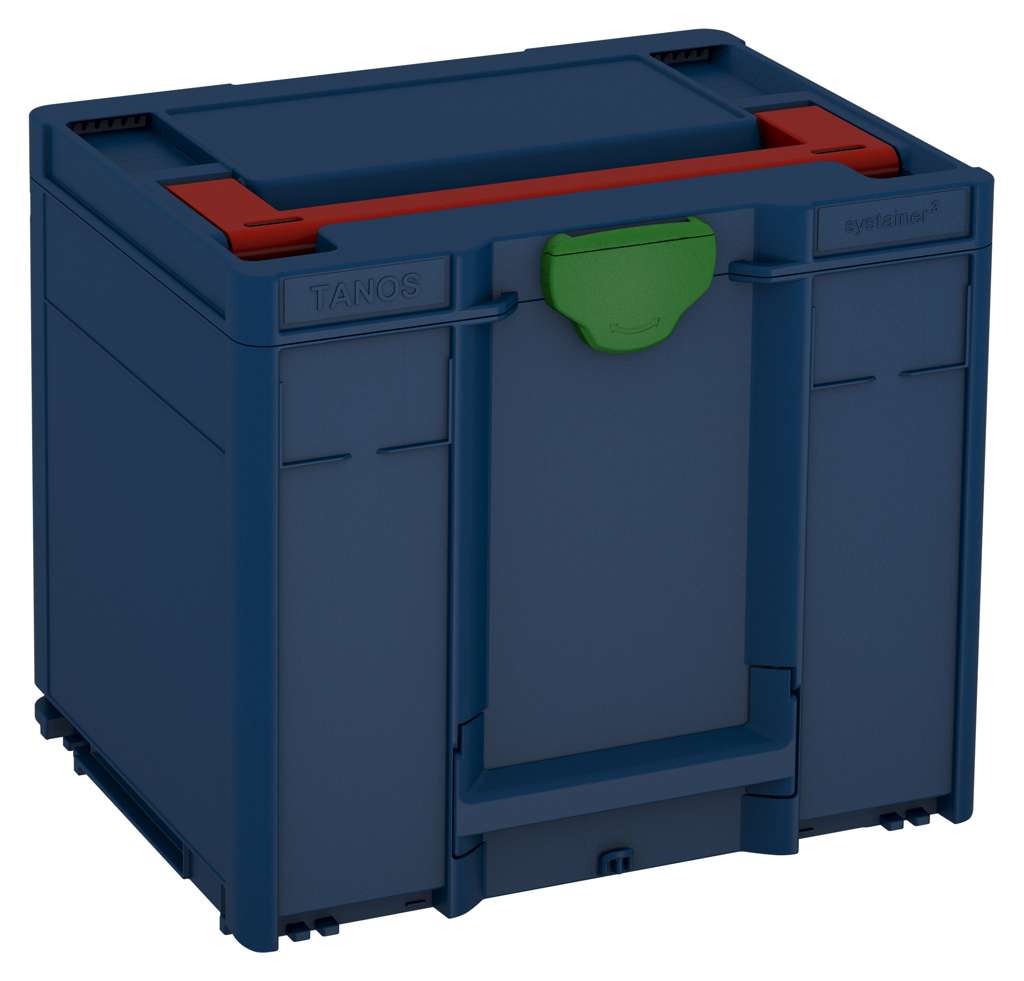 Systainer³ M 337, Sapphire Blue with Carmine Red lid handle and Emerald Green catches