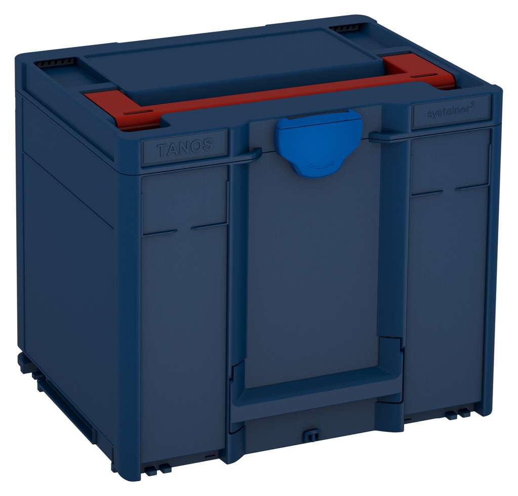 Systainer³ M 337, Sapphire Blue with Carmine Red lid handle and Signal Blue catches