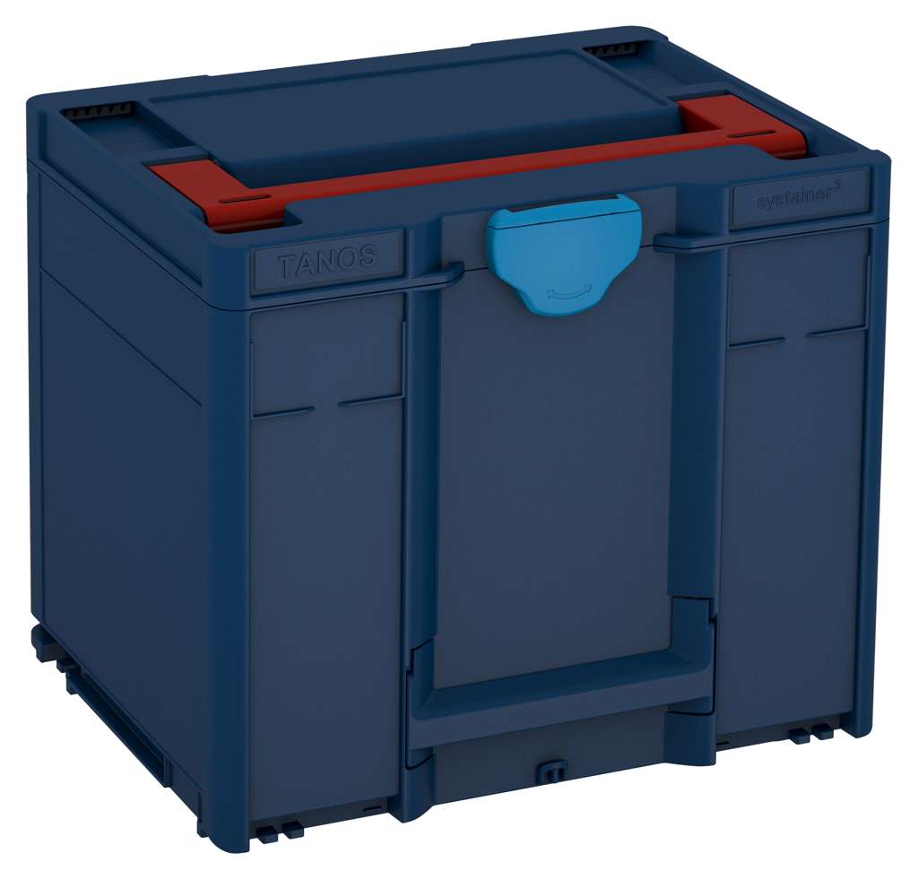 Systainer³ M 337, Sapphire Blue with Carmine Red lid handle and Sky Blue catches