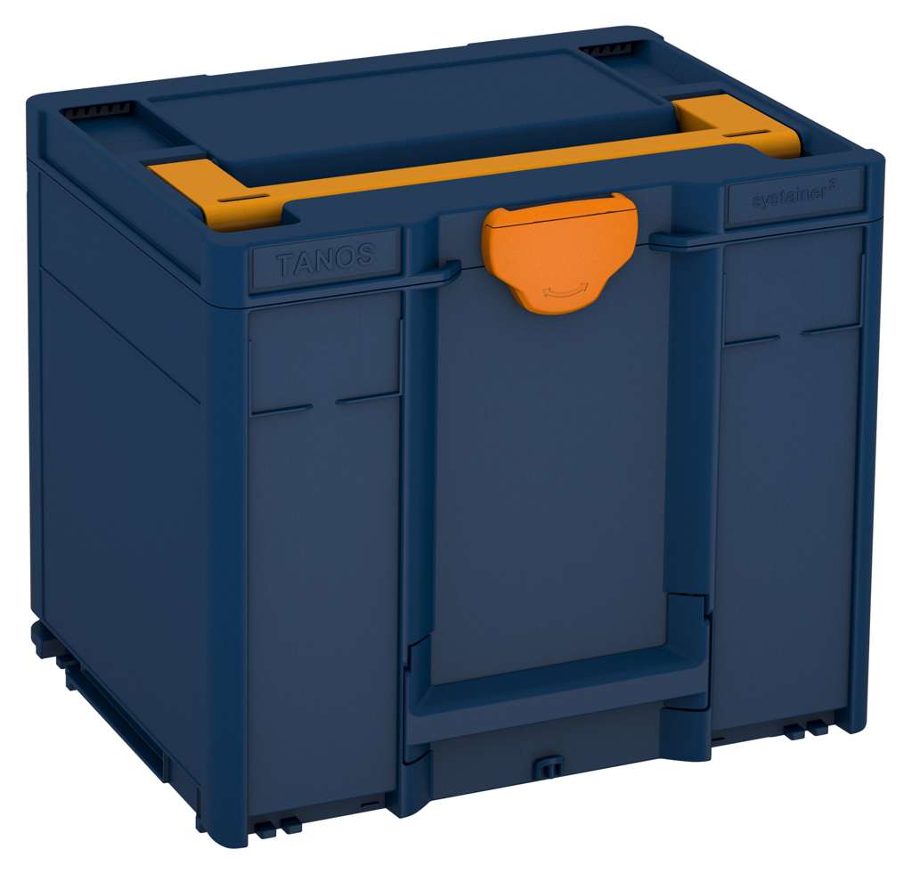 Systainer³ M 337, Sapphire Blue with Daffodil Yellow lid handle and Deep Orange catches