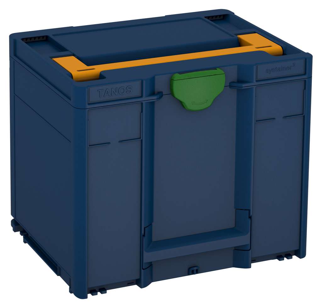 Systainer³ M 337, Sapphire Blue with Daffodil Yellow lid handle and Emerald Green catches