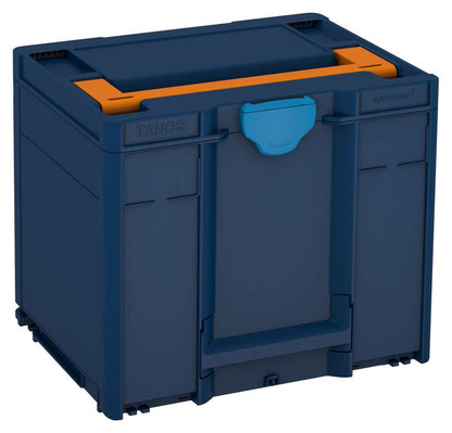 Systainer³ M 337, Sapphire Blue with Deep Orange lid handle and Sky Blue catches