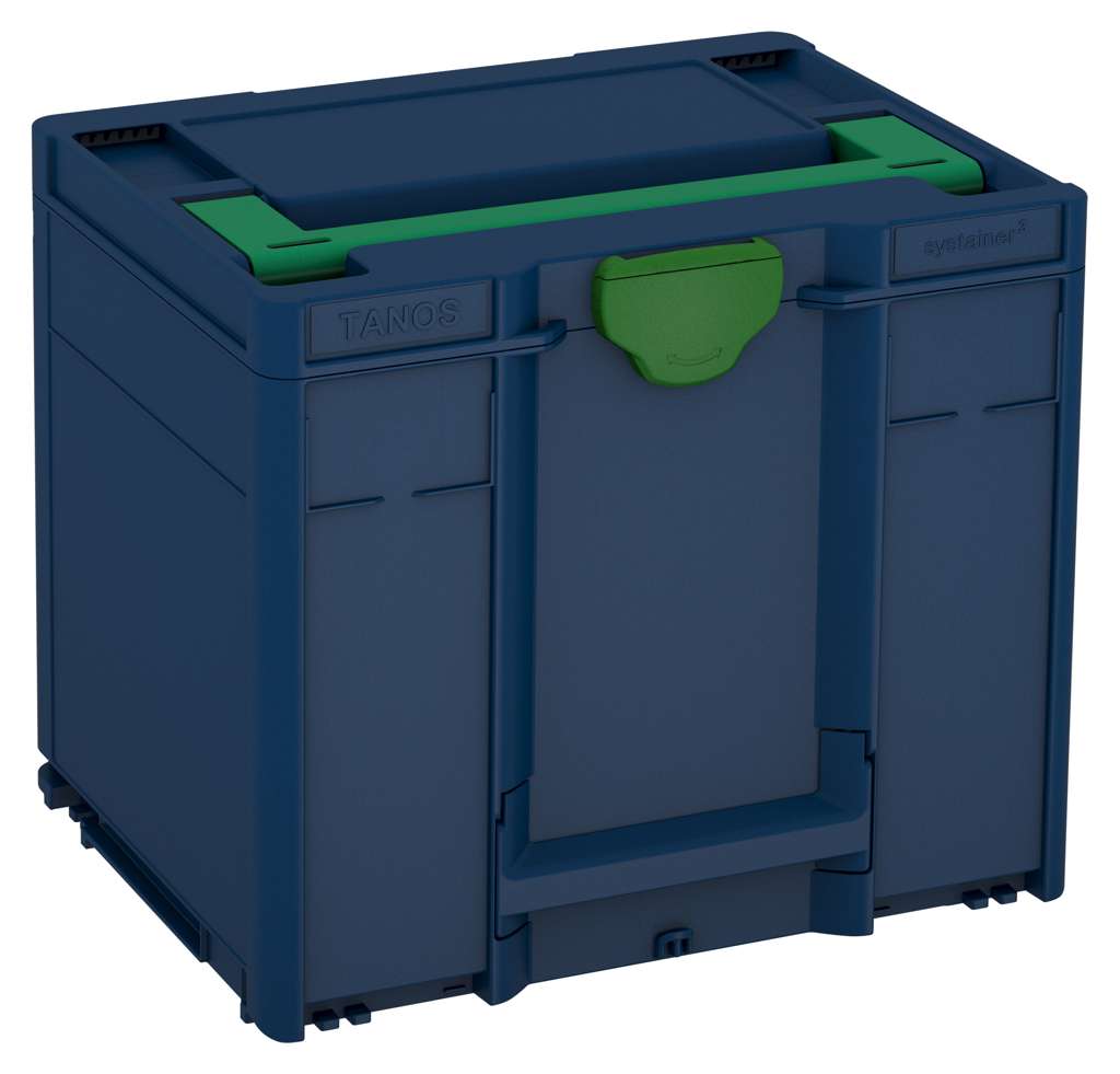 Systainer³ M 337, Sapphire Blue with Signal Green lid handle and Emerald Green catches