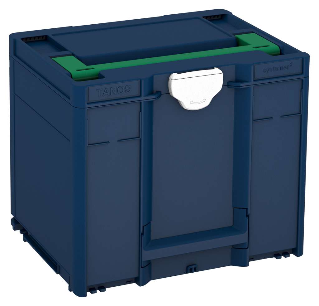 Systainer³ M 337, Sapphire Blue with Signal Green lid handle and White catches