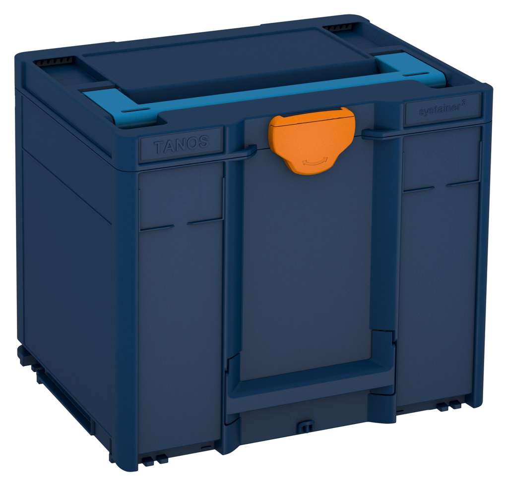 Systainer³ M 337, Sapphire Blue with Sky Blue lid handle and Deep Orange catches
