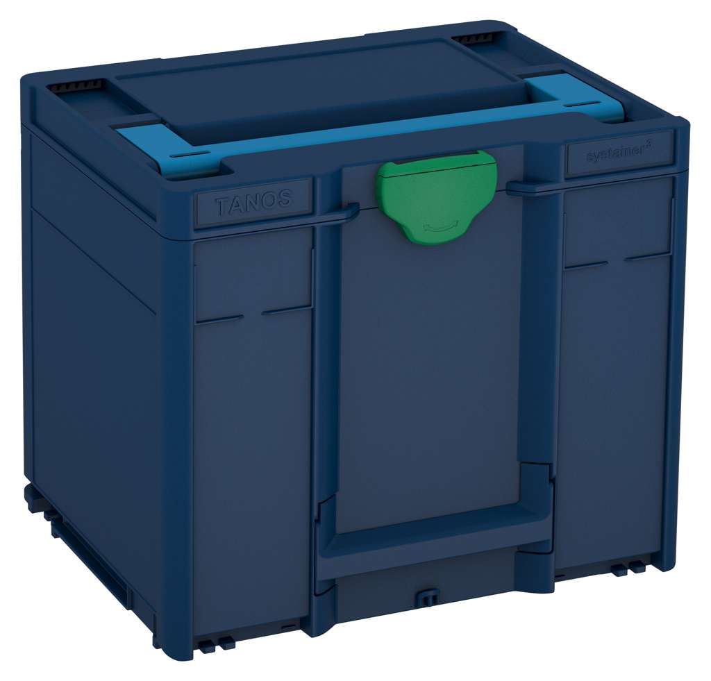 Systainer³ M 337, Sapphire Blue with Sky Blue lid handle and Signal Green catches