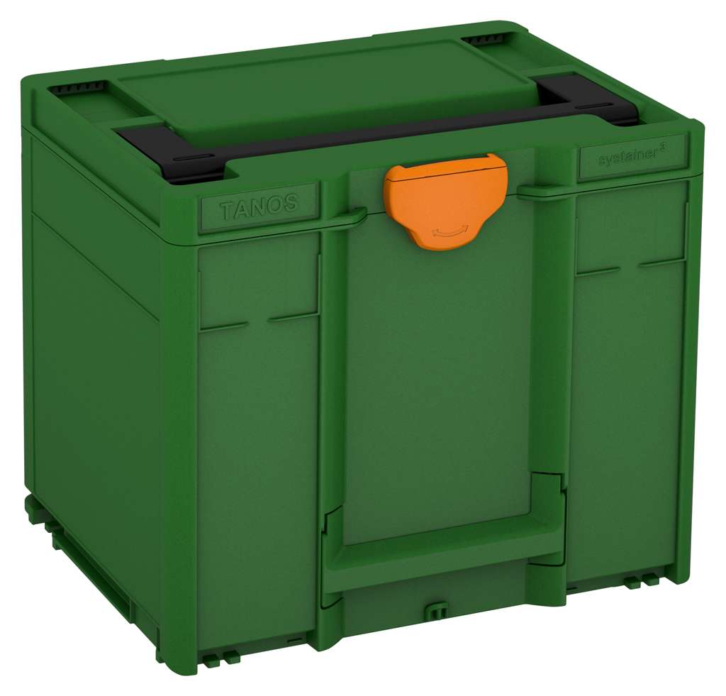 Systainer³ M 337, Emerald Green with Black lid handle and Deep Orange catches