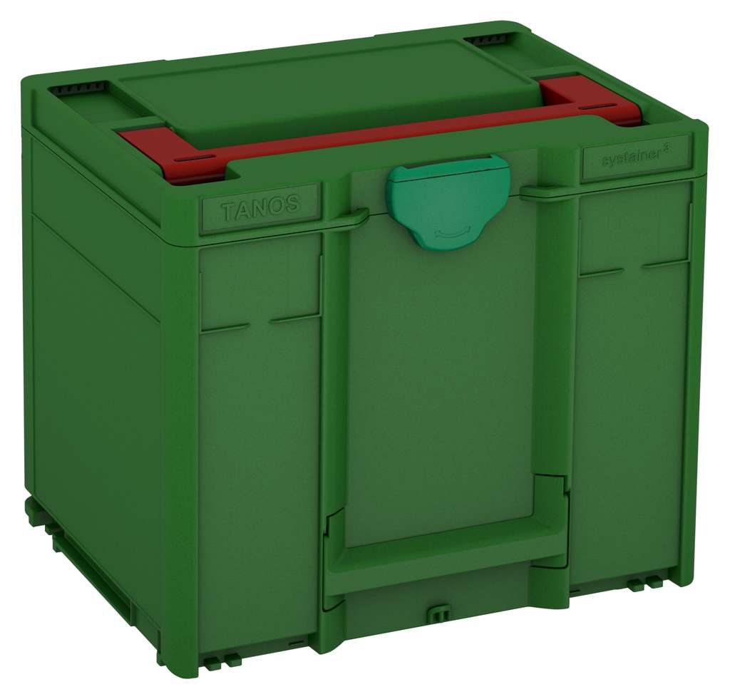 Systainer³ M 337, Emerald Green with Carmine Red lid handle and Signal Green catches