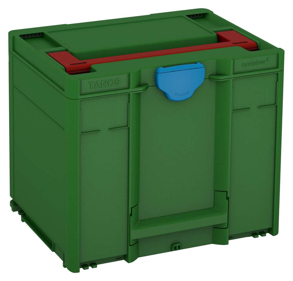 Systainer³ M 337, Emerald Green with Carmine Red lid handle and Sky Blue catches