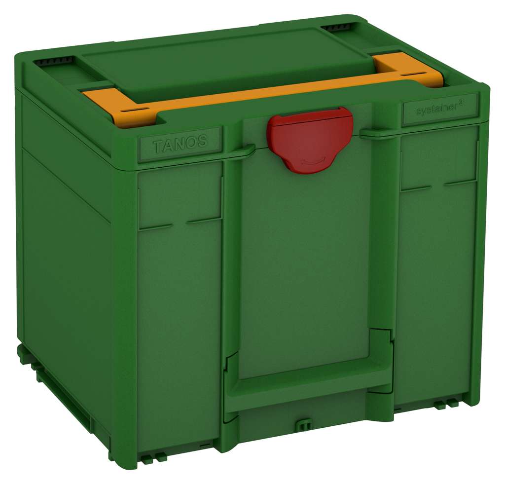 Systainer³ M 337, Emerald Green with Daffodil Yellow lid handle and Carmine Red catches