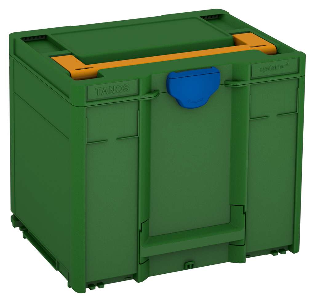 Systainer³ M 337, Emerald Green with Daffodil Yellow lid handle and Signal Blue catches