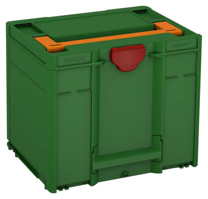 Systainer³ M 337, Emerald Green with Deep Orange lid handle and Carmine Red catches