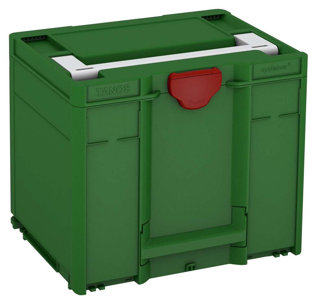 Systainer³ M 337, Emerald Green with Light Grey lid handle and Carmine Red catches