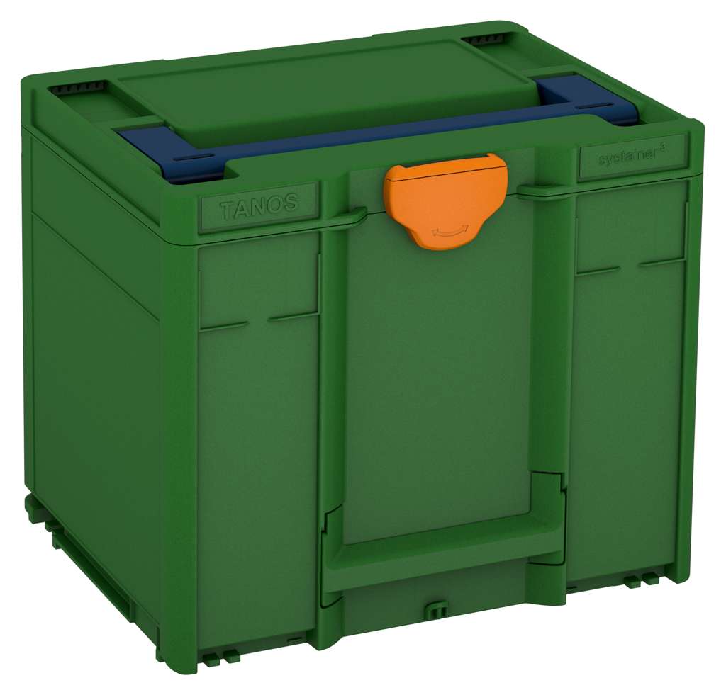 Systainer³ M 337, Emerald Green with Sapphire Blue lid handle and Deep Orange catches