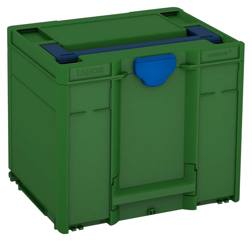 Systainer³ M 337, Emerald Green with Sapphire Blue lid handle and Signal Blue catches