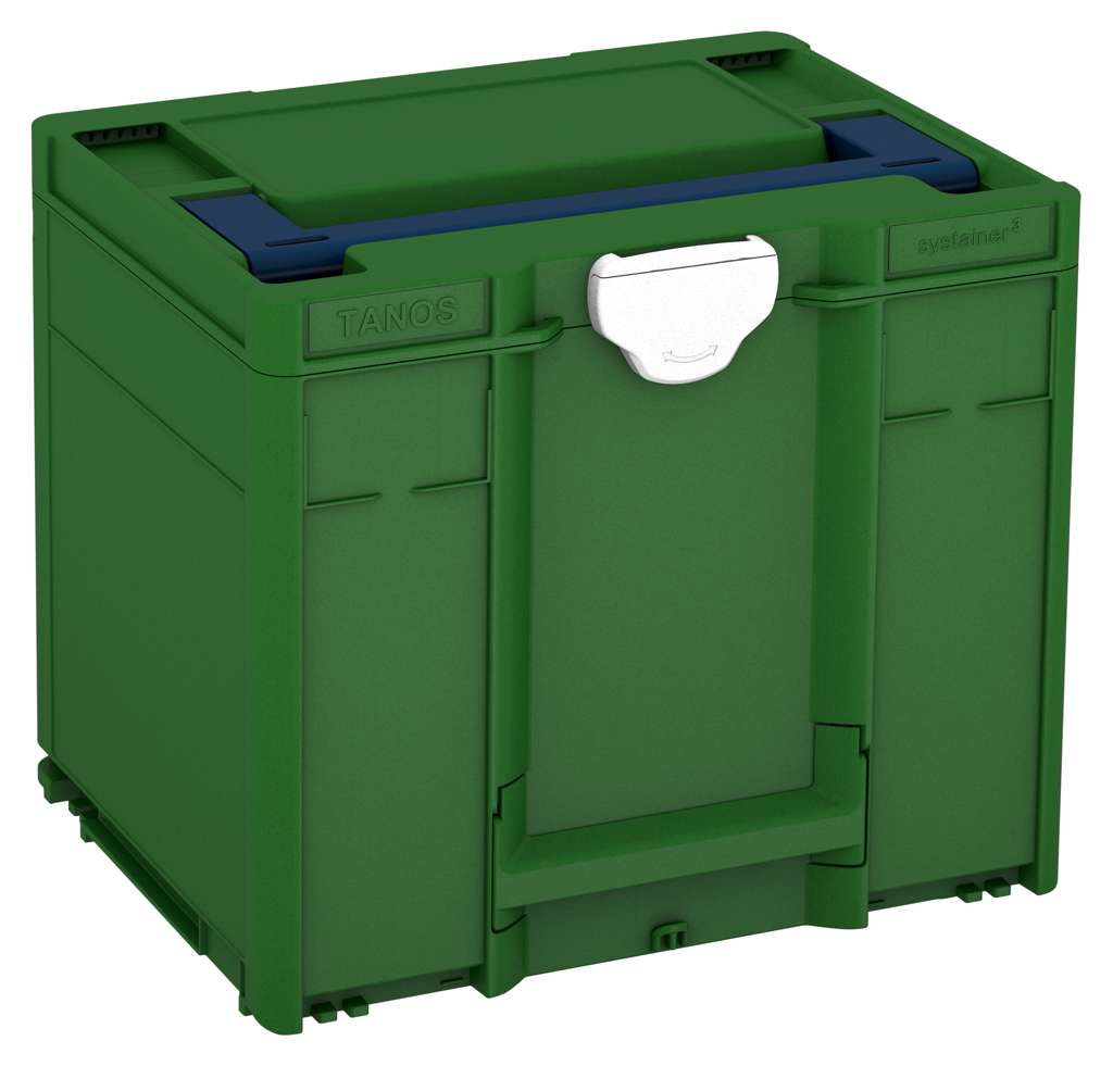 Systainer³ M 337, Emerald Green with Sapphire Blue lid handle and White catches