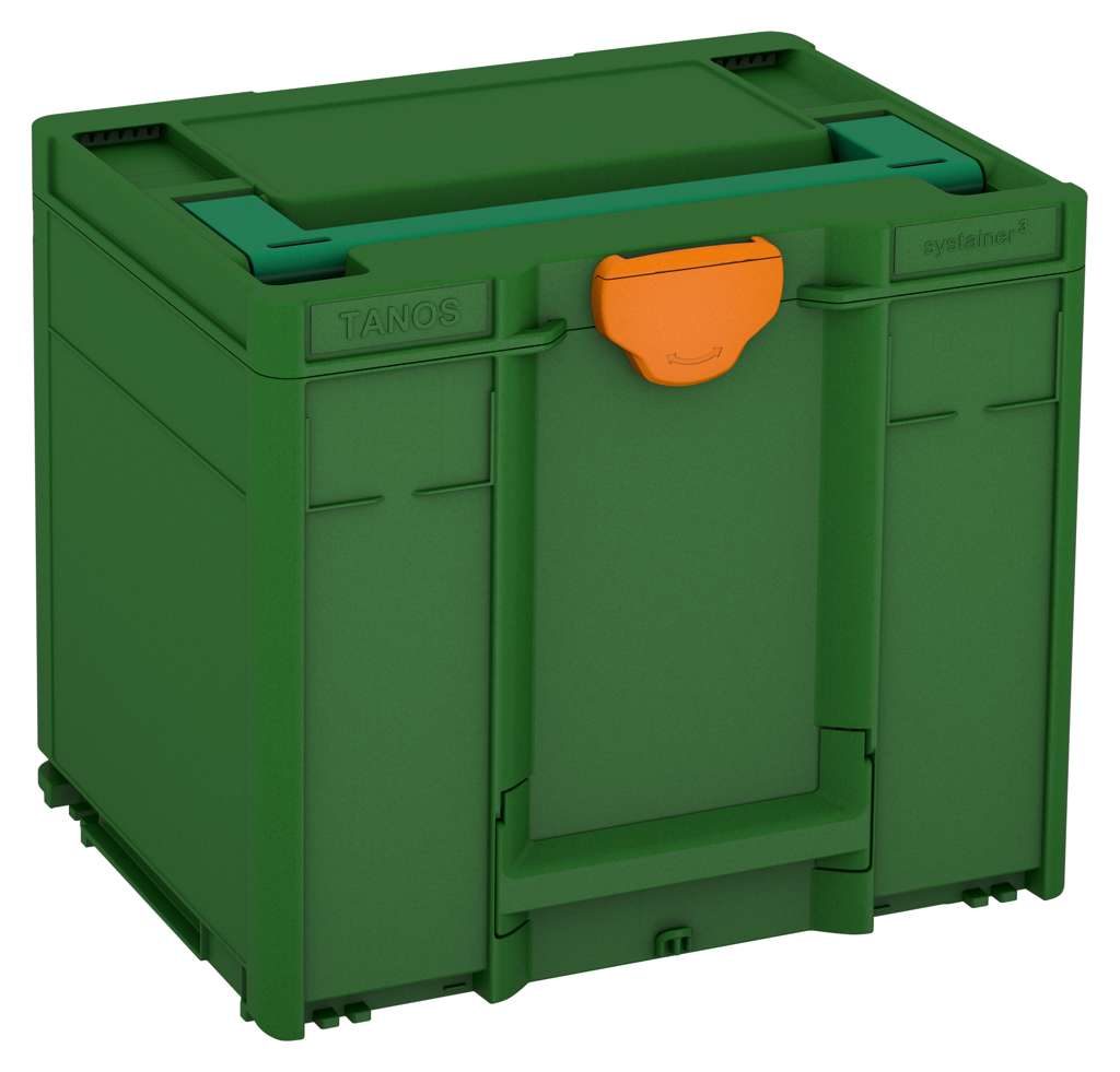 Systainer³ M 337, Emerald Green with Signal Green lid handle and Deep Orange catches