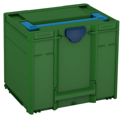 Systainer³ M 337, Emerald Green with Sky Blue lid handle and Sapphire Blue catches