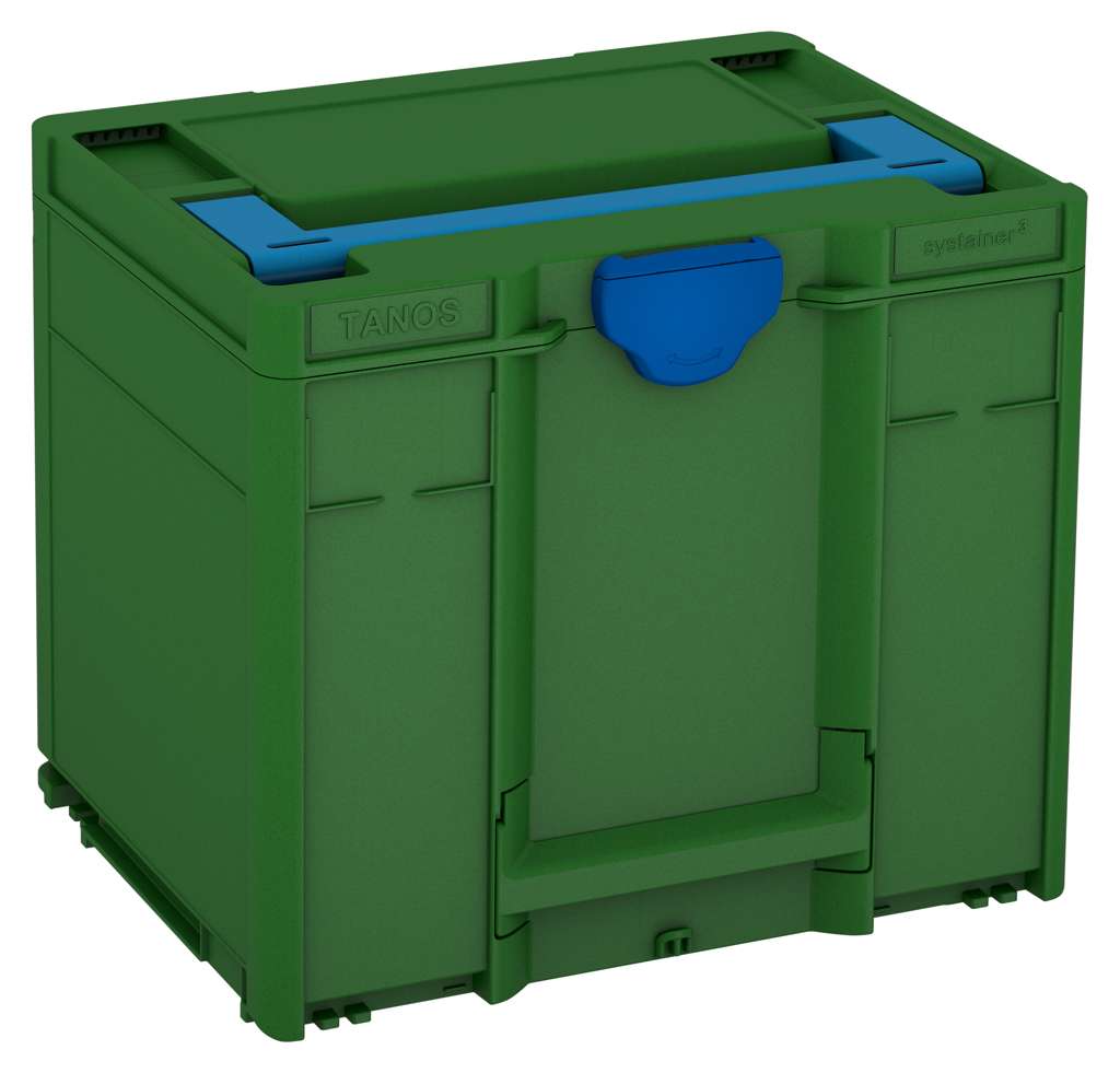 Systainer³ M 337, Emerald Green with Sky Blue lid handle and Signal Blue catches