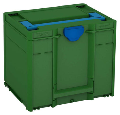 Systainer³ M 337, Emerald Green with Sky Blue lid handle and Signal Blue catches