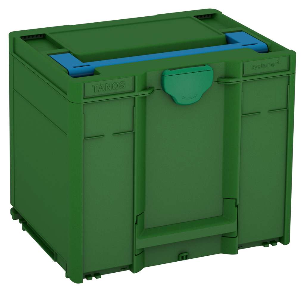 Systainer³ M 337, Emerald Green with Sky Blue lid handle and Signal Green catches
