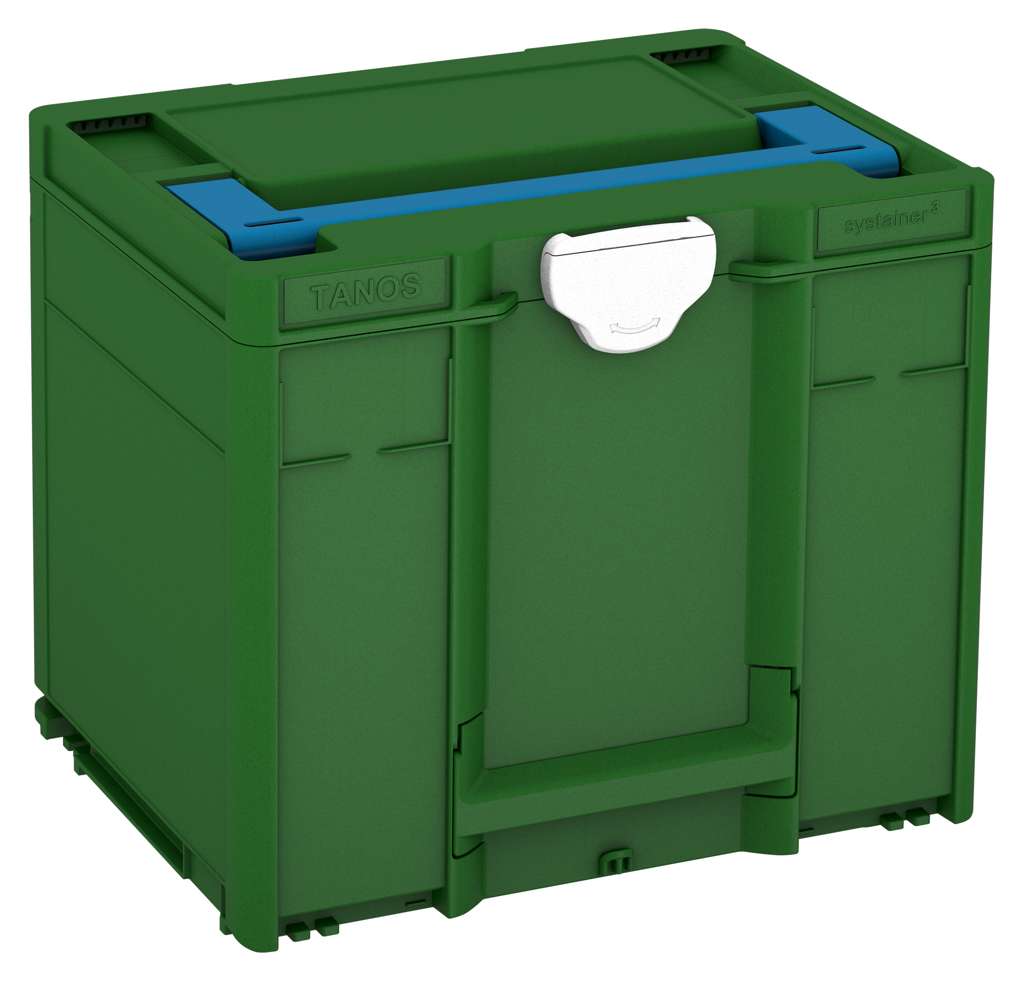 Systainer³ M 337, Emerald Green with Sky Blue lid handle and White catches