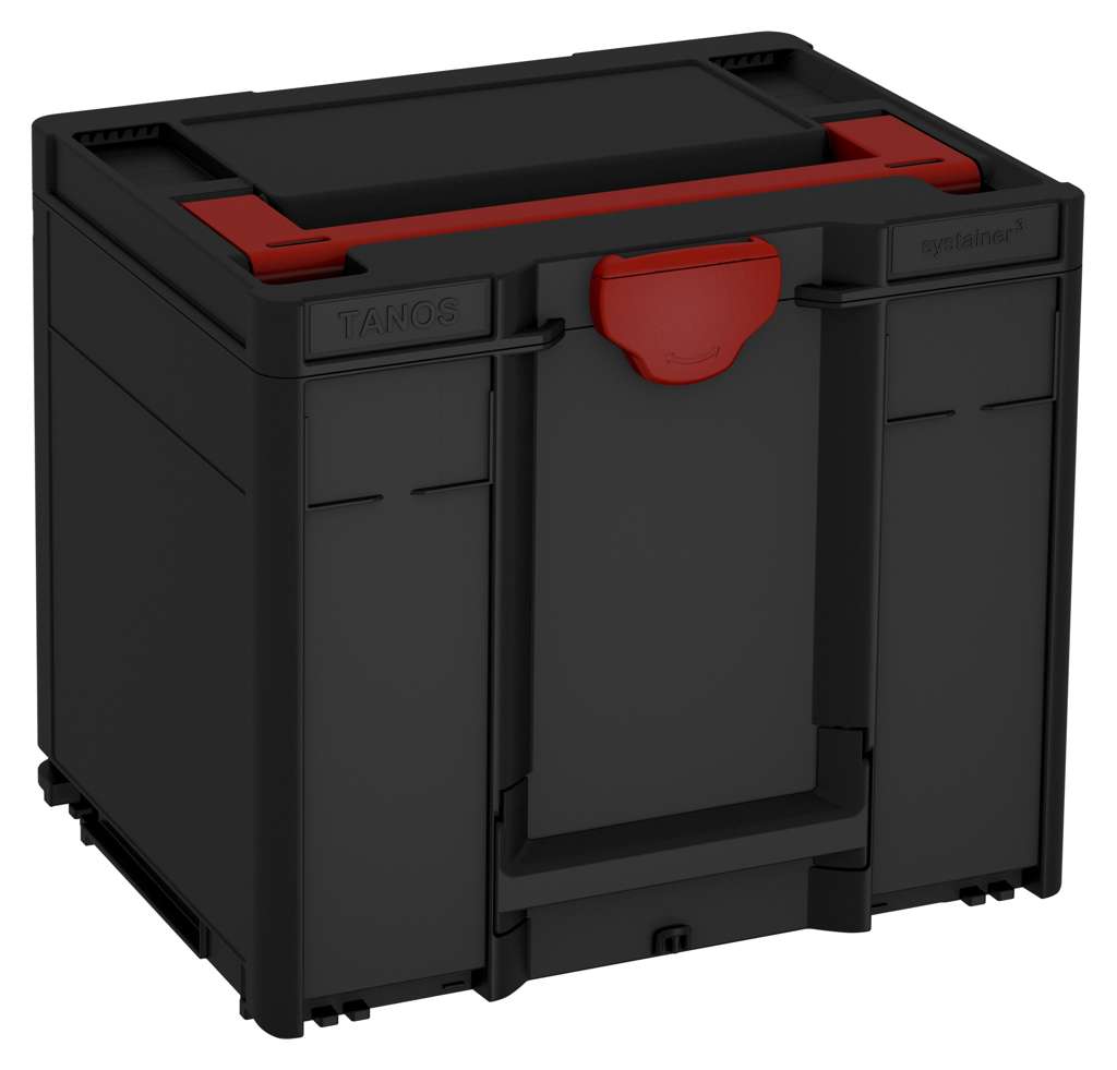 Systainer³ M 337, Black with Carmine Red lid handle and Carmine Red catches