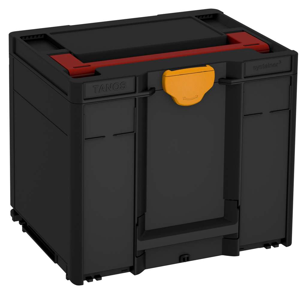 Systainer³ M 337, Black with Carmine Red lid handle and Daffodil Yellow catches