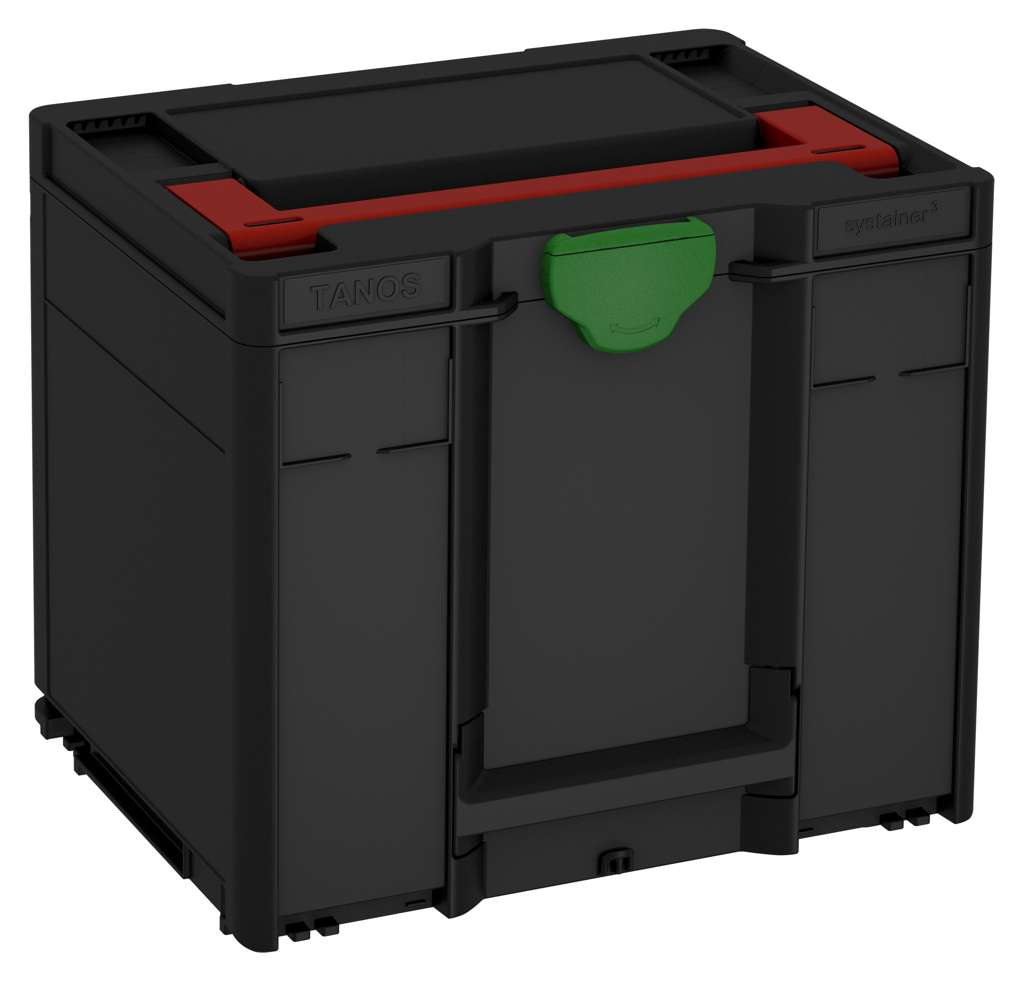 Systainer³ M 337, Black with Carmine Red lid handle and Emerald Green catches