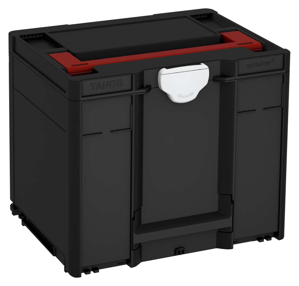 Systainer³ M 337, Black with Carmine Red lid handle and Light Grey catches