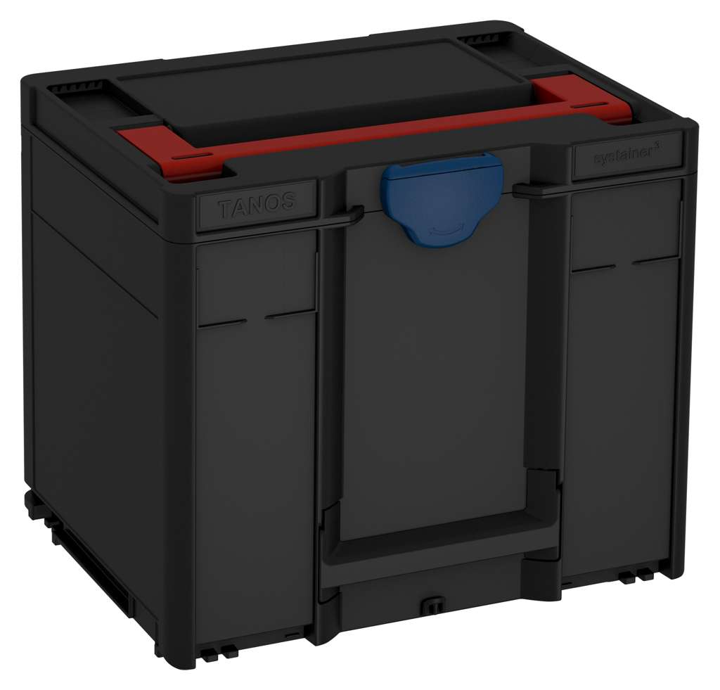 Systainer³ M 337, Black with Carmine Red lid handle and Sapphire Blue catches