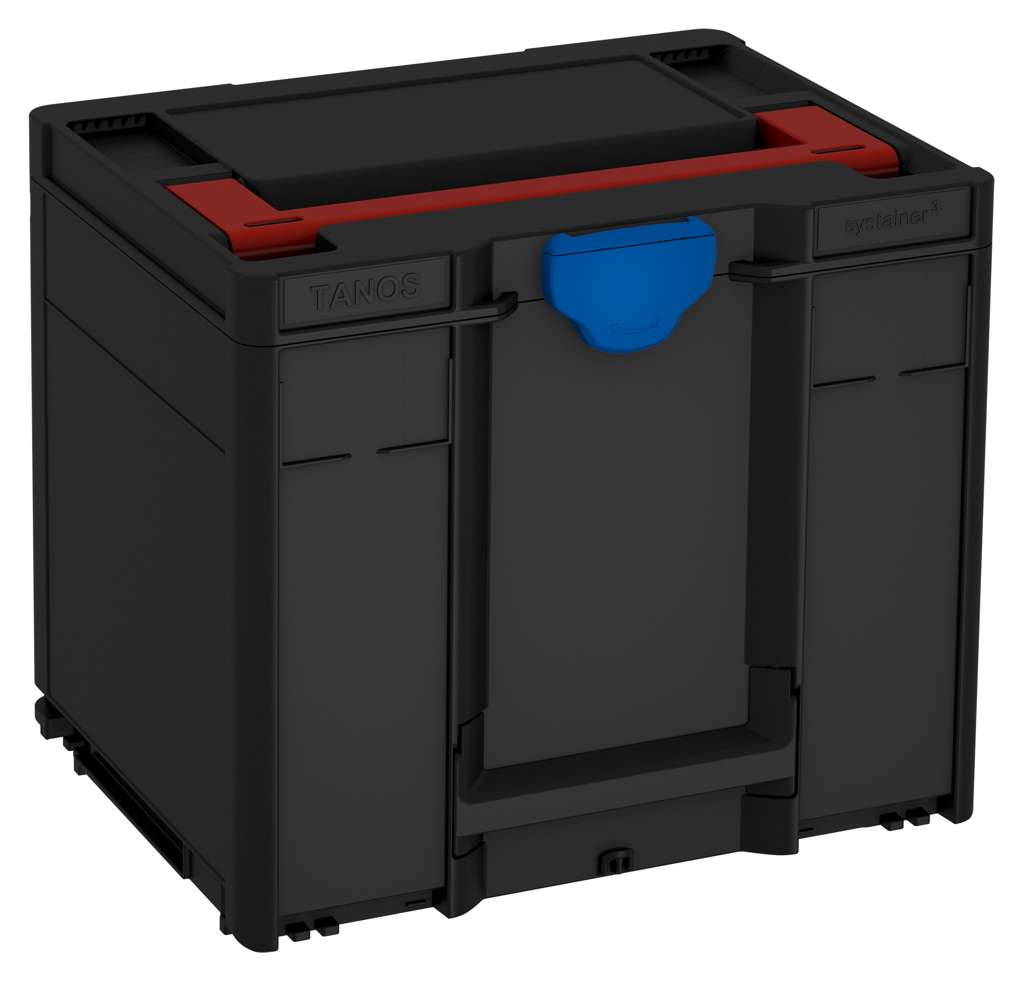 Systainer³ M 337, Black with Carmine Red lid handle and Signal Blue catches